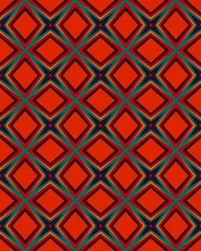 Vertical red background with patterned shapes Illustrazione stock