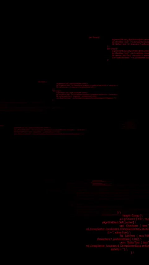 Vertical red glowing text malfunction glitch on black background Stock Footage 337608664