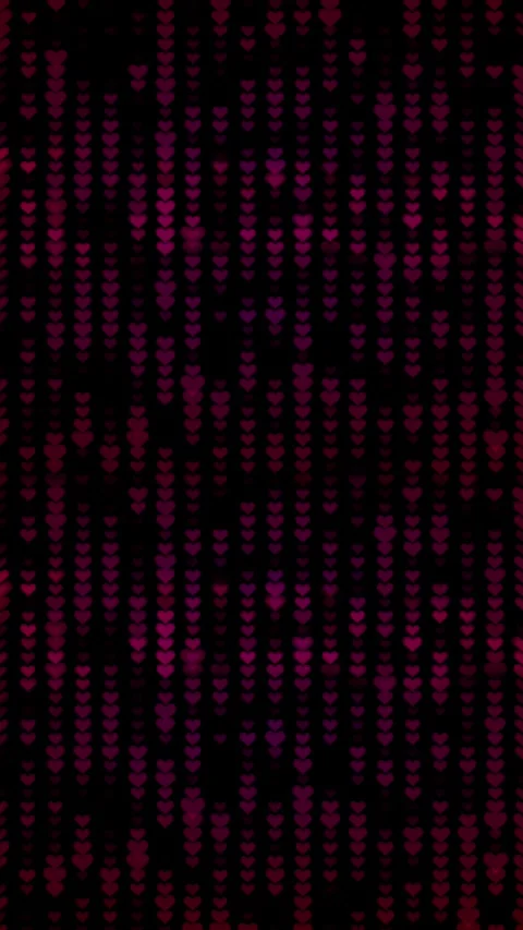 Vertical Red Hearts Rain 4K Loop Stock Footage 304249810