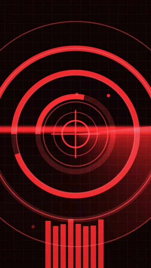 Vertical Red HUD Interface Futuristic Interface Loop Stockbeeldmateriaal 339135305