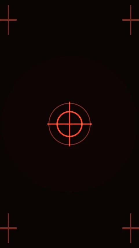Vertical Red HUD Target Reticle Futuristic Interface Loop Stock-Footage 339136000