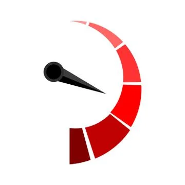 Vertical red indicator with arrow pointer Stock Illustration