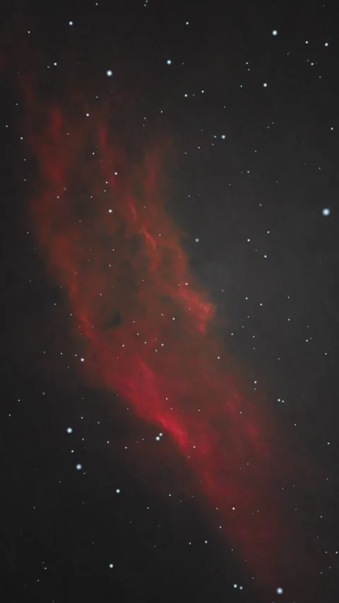 Vertical Red Nebula Deep Space Timelapse with Twinkling Stars and Galaxy Stock Footage 327600979