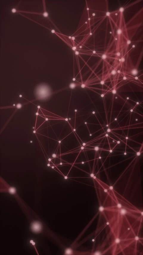 Vertical red plexus network background for dynamic mobile screens Stock Footage 344306842