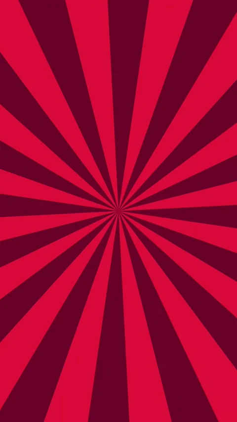 Vertical red retro sunburst pattern background video in 4K, featuring a radi Stock Footage 288527576