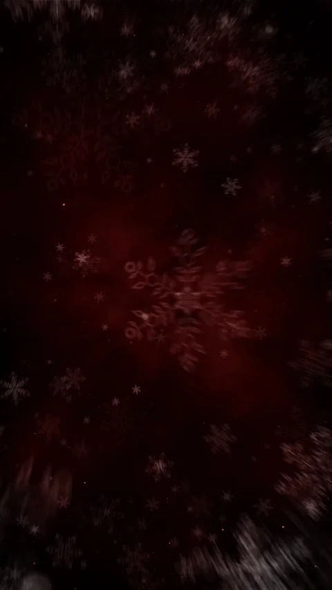 Vertical Red Snowflake Rush Background 4K Loop Stock Footage 272269431