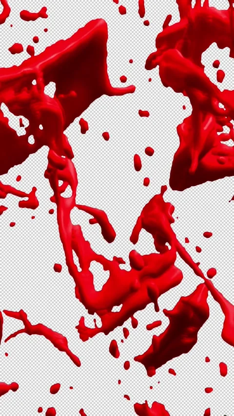 Vertical Red Splash Full Frame Transition Stock Footage 283529657