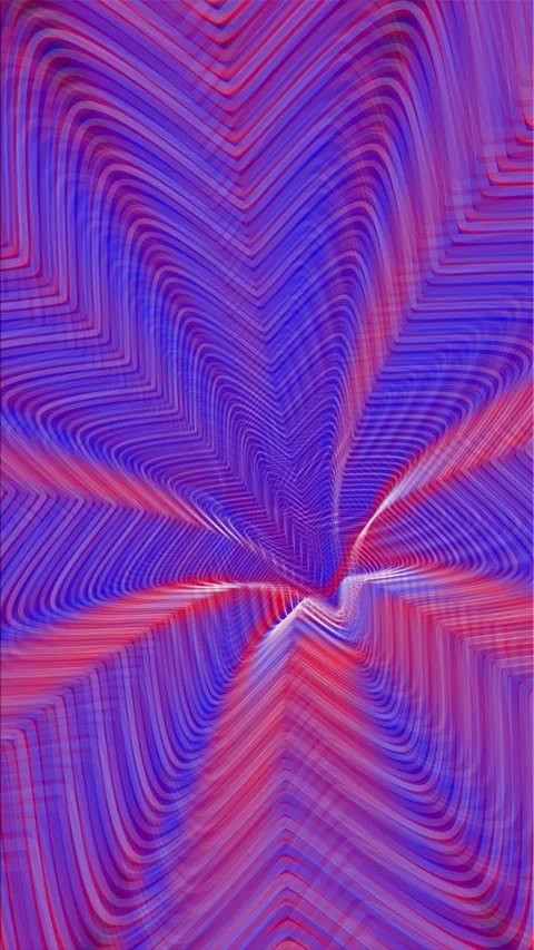 Vertical Red White and Blue Abstract Star Swirl 4K Loop Stock Footage 282055958