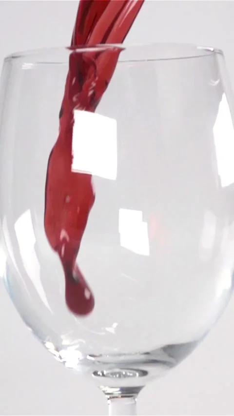 Vertical of Red Wine pour in slow motion Stock Footage 305490552