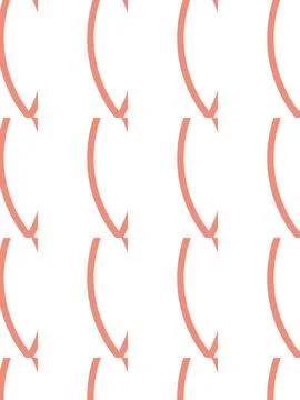 Vertical repeating peach colored curved lines on white Stock Illustration