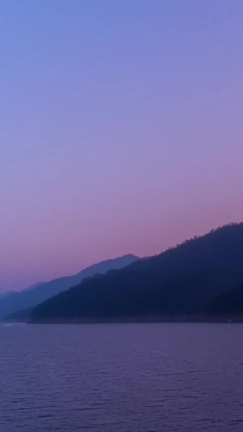 Vertical Reservoir Lake Light Shadow Nature Landscape Timelapse Stock Footage 327676471