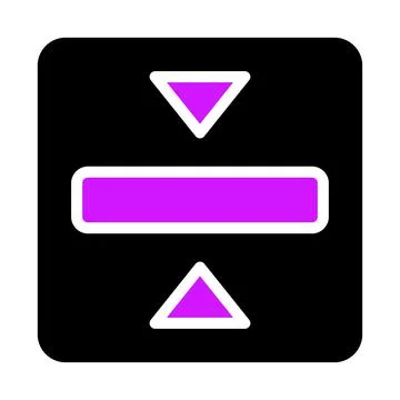 Vertical Resize Icon.  Adjust Size, Resize, Zoom, Scale, Image Editing, UI .. Stock Illustration