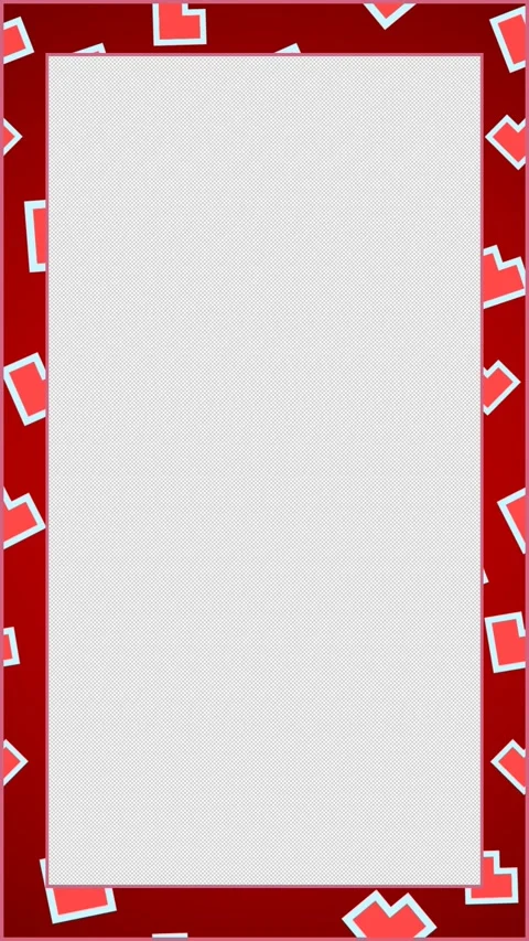 Vertical Retro 8Bit Pixel Heart Frame Border 4K Loop Vídeos de archivo 335453903