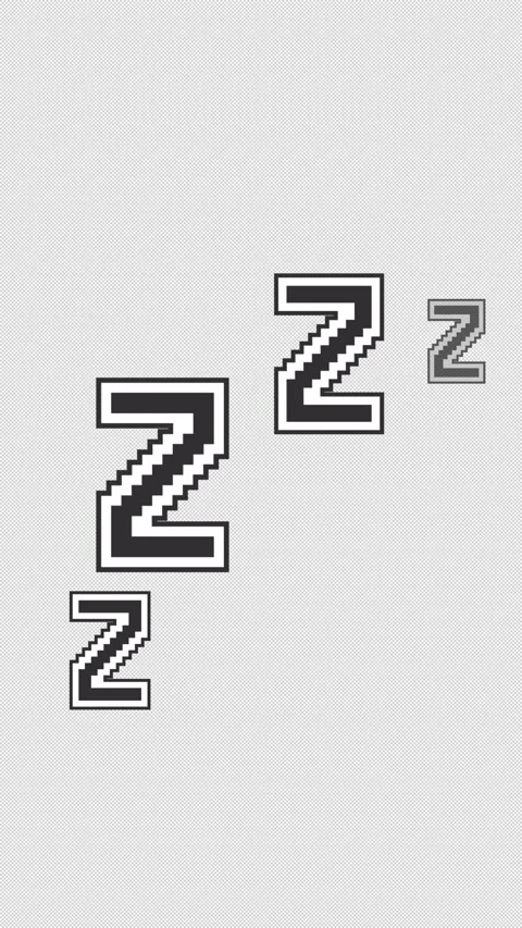 Vertical Retro 8Bit Pixel White ZZZ Sleep Icon 4K Loop Alpha Vídeos de archivo 337875644