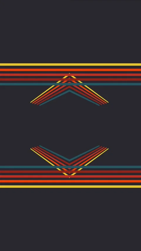 Vertical retro loop able animation in groovy modern 70s or 1980s style Video stock 339784507