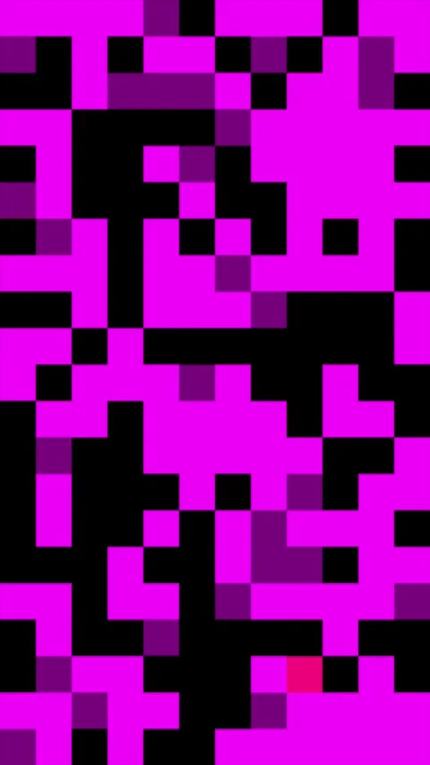Vertical Retro Pink 8Bit Pixel Art Random Grid 4K Loop Vidéo 333815290
