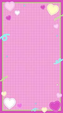 Vertical Retro Pop Grid Frame Vivid Pink Stock Illustration
