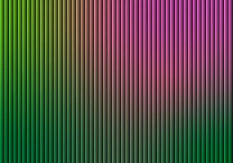 Vertical ribbed texture with gradient of green to pink hues Stock Illustration