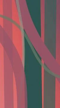 Vertical ribbons and sweeping translucent curves form a moody abstract comp.. Illustrazione stock