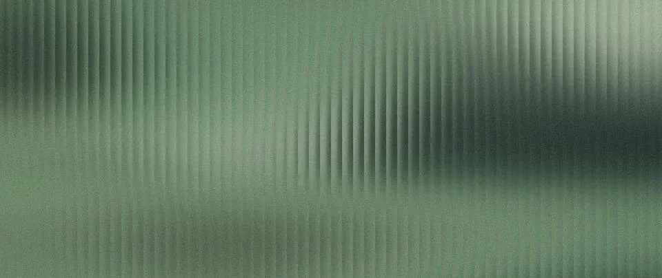 Vertical ridges on fluid gradient in green, olive shades with noisy texture.. Stock Illustration