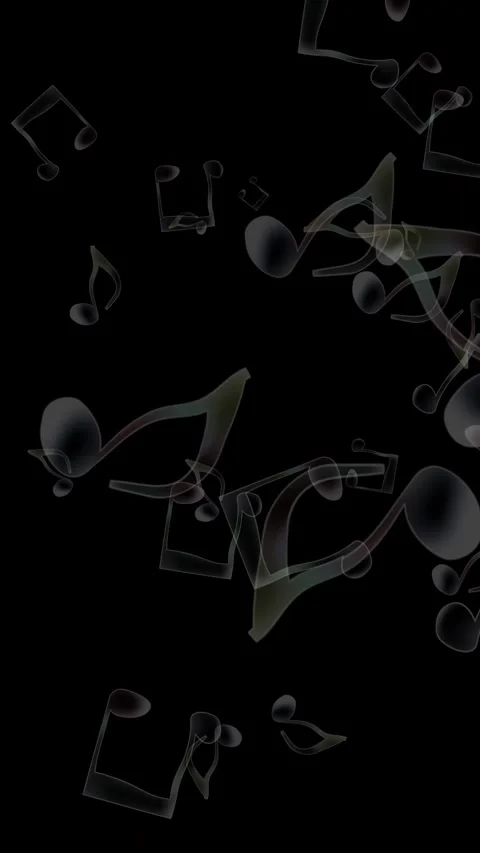 Vertical Rising Musical Note Shaped Soap Bubbles 4K Loop Vidéo 337023867