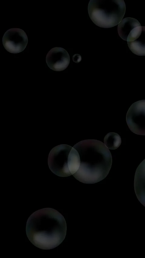 Vertical Rising Soap Bubbles 4K Seamless Loop Overlay 動画素材 337023870