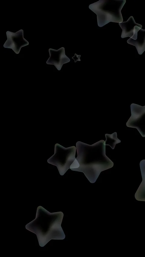 Vertical Rising Star Shaped Soap Bubbles 4K Loop Overlay Stock Footage 337023853