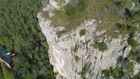 Vertical rock wall in karst landscape, Istria, Croatia, Stock Footage 326198981