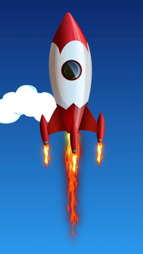 Vertical Rocket Through the Clouds 4K Loop Stock Footage 276283215