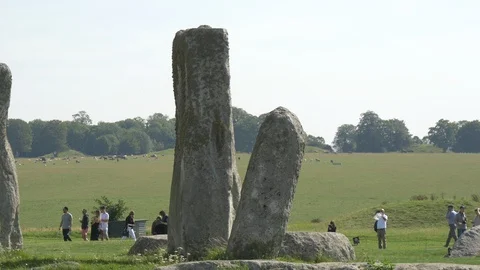 Vertical rocks at Stonehenge Stock Footage 87775149