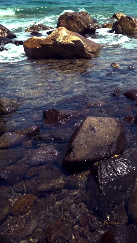 Vertical Rocky Seashore 動画素材 312990920