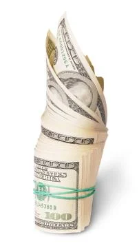 Vertical Roll Of Money Stock Photos