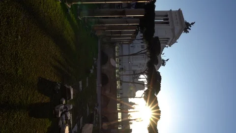 Vertical roman sunset Stock Footage 125696468
