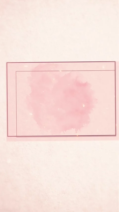 Vertical Romantic Pink Flower Frame Animation Loop with Floating Petals, Gre Stock Footage 343955227
