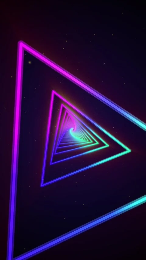 Vertical Rotating Colorful Triangles Background Stock Footage 315023630