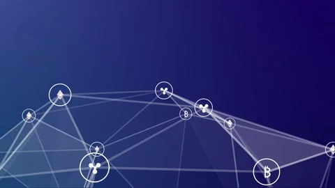 Vertical rotation of cubes with symbols. effect of radiance. icons of world Stock Footage 97736434