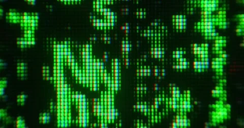 Vertical running lines of green letters and numbers Stock Footage 166652373