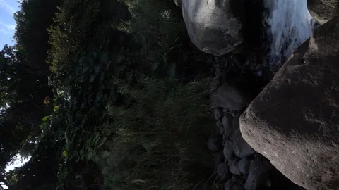 Vertical Rushing Water Slow Motion Stock Footage 105436352