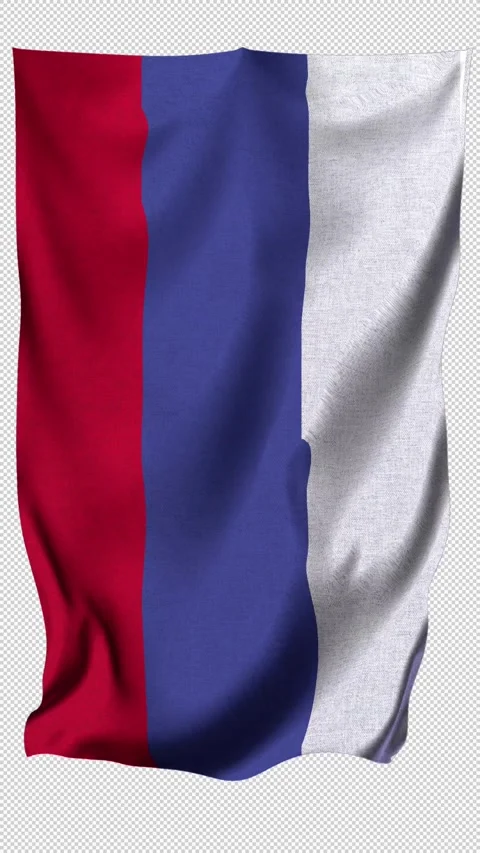 Vertical Russia Flag Stock Footage 340385597