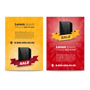 Vertical sale flayers Illustrazione stock