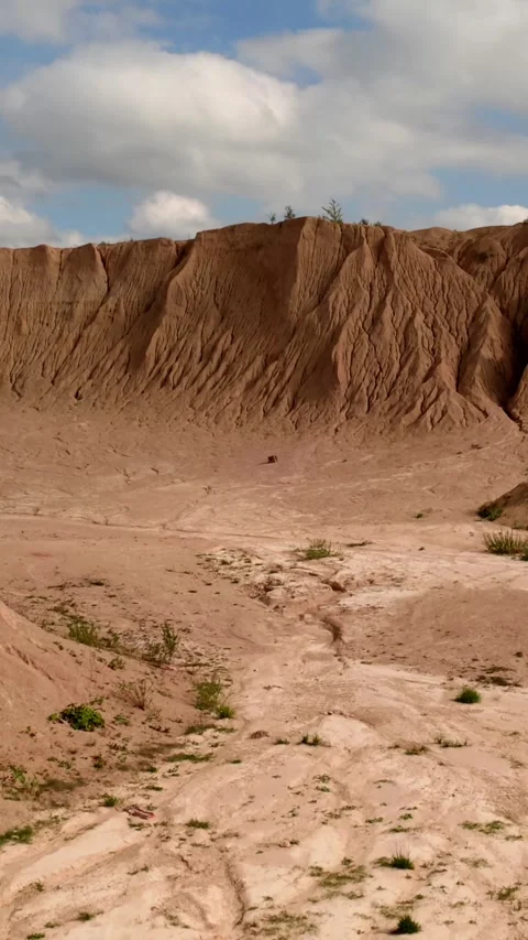 Vertical of Sand quarry, shooting from a drone Stock Footage 275625294