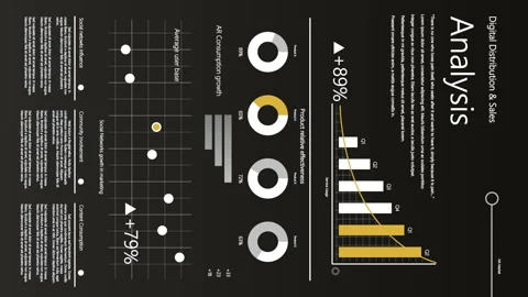 Vertical Screen Graph and Diagram Mockup | Stock Video | Pond5