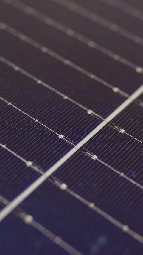 Vertical Screen: Macro shoot of modern photovoltaic solar battery panels Stock Footage 272170529