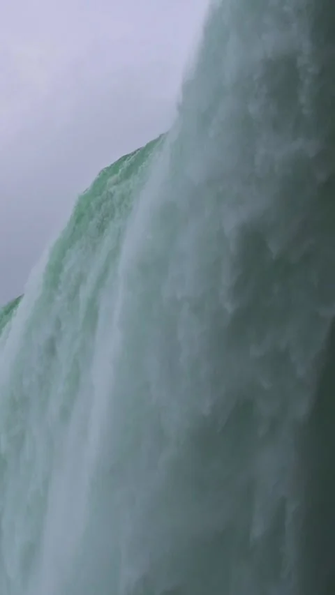 Vertical screen Niagara Falls in Motion stunning close-up of cascading waters of 스톡 동영상 296797182