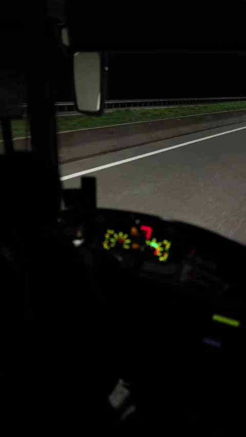 Vertical screen night driving road Stock Footage 331199686