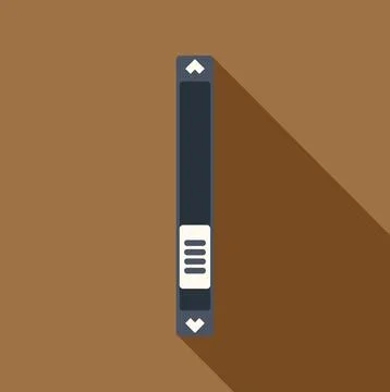 Vertical scroll bar user interface flat design concept Stock Illustration