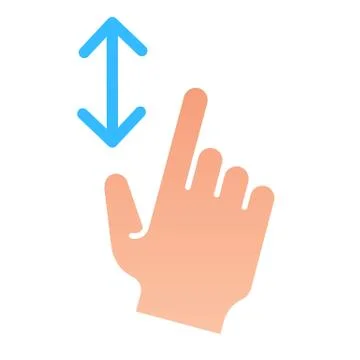 Vertical scroll flat icon. Resize in height vector illustration isolated on Illustrazione stock