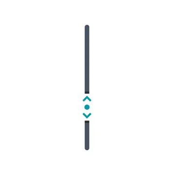 Vertical scrollbar dragging handle for user interface design 스톡 일러스트
