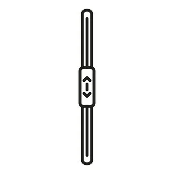 Vertical scrollbar icon showing scrolling navigation concept Stockillustratie