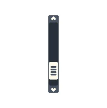 Vertical scrollbar with navigation arrows and slider Stock Illustration